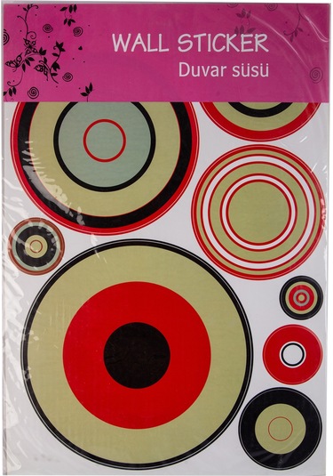 Sıa Duvar Süsü Sticker Geometrik Halkalı Pvc