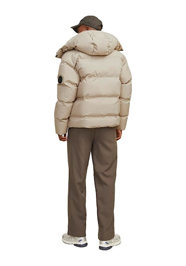 Jack Jones Jcolpha Puffer Sn Erkek Günlük Mont 12261971-crockery Krem 12261971-crockery Krem