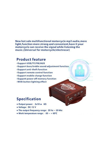 Besthome1 Ty-908bt Bluetooth Motosiklet Hoparlörü - Çift 3'' Hoparlörlü, Uzaktan Kumandalı, Çalma Fonksiyonu, 12v Ses Sistemi