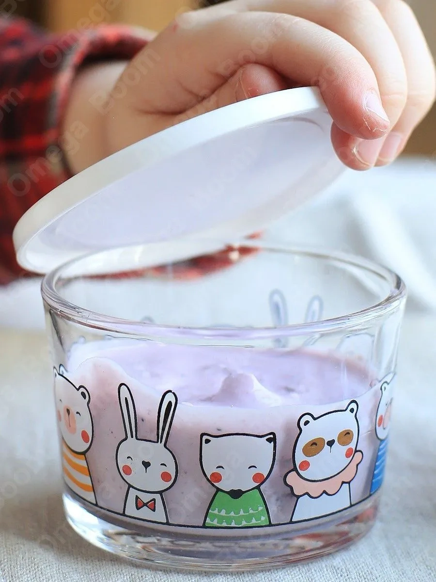 Pıta Cam Yemek Saklama Kabı Hava Geçirmez Çocuk Seti 3 Parça 341473531 Gri