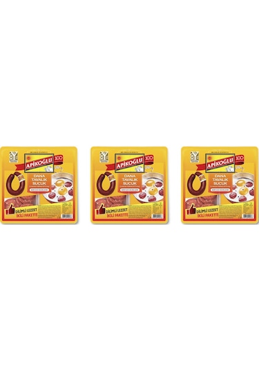 Dilimli Dana Tavalık Sucuk 200 Gr. Üçlü Paket Toplam 600 Gr.