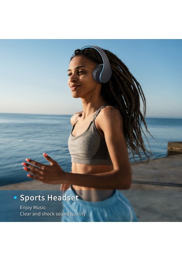 Dofolink Siyah-kırmızı Fırlatılabilir Spor Kulaklığı: Kablosuz Bluetooth, Mikrofon, Radyo Ve Kart Okuyucu Özellikli 4'ü Bir Arada Stüdyo Kulaklığı