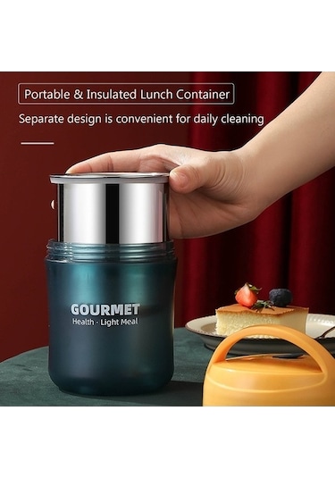 Funtree Paslanmaz Çelik Kaba, 500ml, Geniş Ağız, Kırmızı/sarı/mavi, Pratik Kapaklı Model