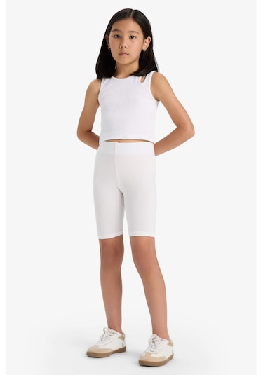 Defacto Kız Çocuk Biker Penye 2li Tayt B7616a825smbk81 SiYAH