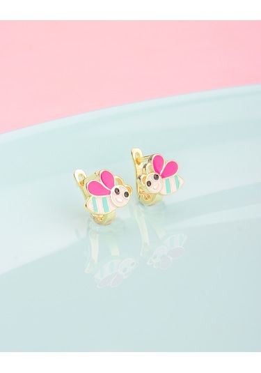 925 Ayar Gümüş Sevimli Arı Çocuk Küpesi