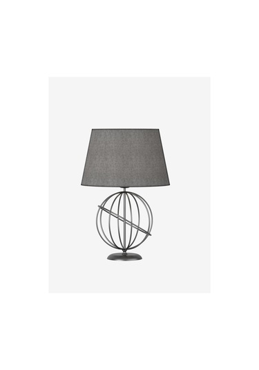 Astra Siyah Modern Abajur Masa Lambası Gezegen Formlu Dekoratif Açık Gri