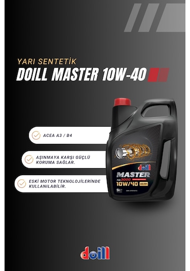 Doill Master 10W-40 API SM/CF ACEA A3/B4 Yarı Sentetik Motor Yağı 5 L