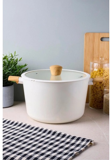 Danish Cook Beige İndüksiyon Tabanlı Ekstra Derin Tencere 26x17 Cm Diğer