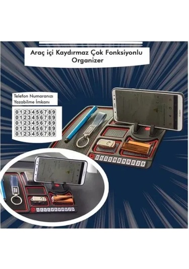 Çok Fonksiyonlu Araç İçi Telefon Tutucu Renkli