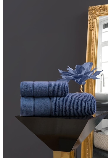 Varol Venedik Micro Cotton Banyo Havlusu 90x150cm Mavi-90x150cm Mavi