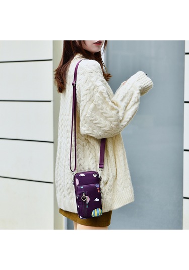 Maiyame Su Şişme Çapraz Çanta - Kulaklık Delikli, Çıkarılabilir Kayışlı, Çok Fonksiyonlu Bordo