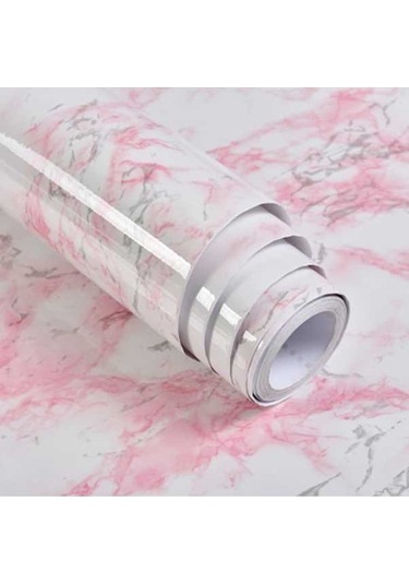 Opulentliving Mermer Desenli Pvc Yapışkan Duvar Kağıdı - Mutfak, Banyo, Mobilya Yenileme İçin 5m Rulo