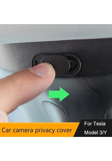 Tesla Model 3/y Kamera Gizlilik Koruma Etiket Kapağı Siyah Siyah