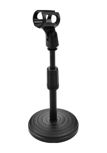 Mikrofon Tutucu İle Yüksekliği Ayarlanabilir Metal Masaüstü Mikrofon Stantı 24.5-34cm - Canlı Yayın, Ofis Kullanıma Uygun