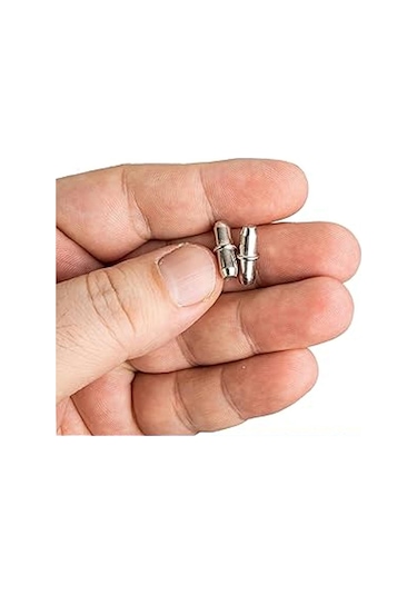 Metal Halkalı Raf Pimi Cam Ahşap Metal Raf Tutucu Çivisi Mobilya Dolap Pimi 50 Adet