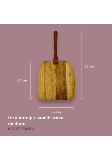 Kaf Ahşap Egzotik Fırın Küreği Medium