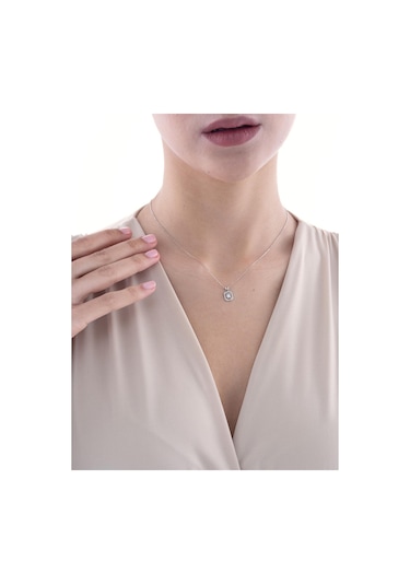 Nochediamond 0,14 Karat Baget Pırlanta Kolye-598