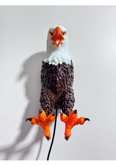 Realistik Kartal Aplik Modeli - Kahverengi - Turuncu Adaptör Kahverengi - Turuncu