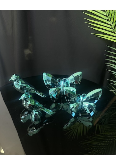 Zenith Dekoratif Kelebek Ve Kuş Parliament Mavi