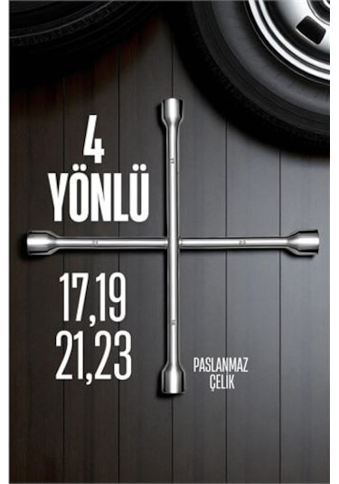 Modacar Bijon Anahtarı 4 Uçlu Çelik Bijon Anahtarı