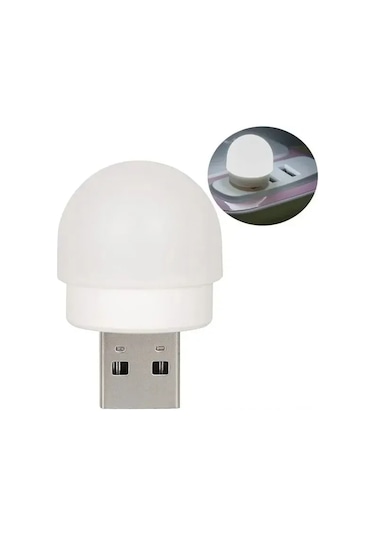 Vkemall Usb Led Gece Lambası Seti, 10 Adet, Taşınabilir, Enerji Tasarruflu, Sıcak Ve Soğuk Işık Seçeneği Beyaz