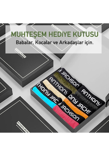 Anthony Jackson Likralı 6'Lı Kutu Premium Boxer Santino 447 B