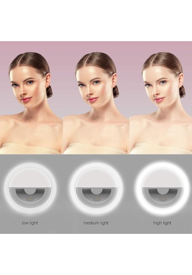 Yifomall "28 Led'li Profesyonel Selfie Halka Işığı - 3 Aydınlatma Modu, Usb Şarj, Taşınabilir"