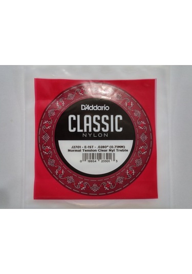 D'addario Ej2701 Klasik Mi Tek Tel Normal Tension Mi