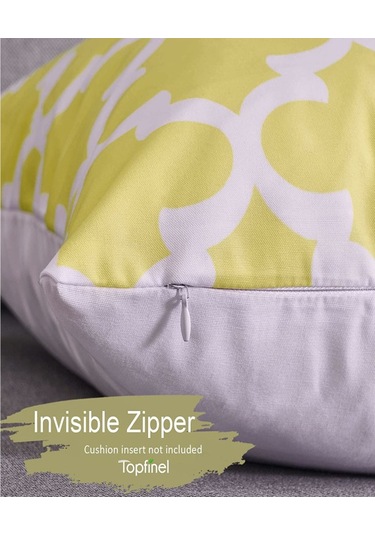 Tuval Kare Dekoratif Yastık Minder Kılıfı, 18 18 İnç, 6 Adet 008 Çok Renkli