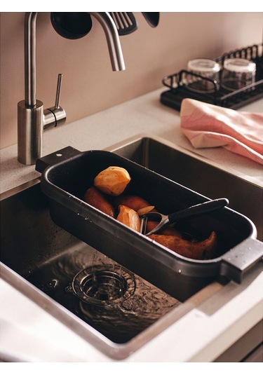 Süzgeç, Antrasit, 48x18x10 Cm Gri