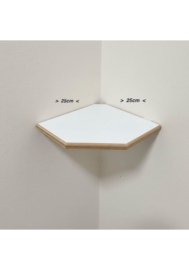 Köşe Raf Düzenleyici Mdf Açık Beyaz