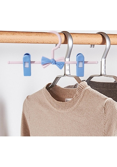 Suntek Magideal Bebek Askıları Uzatılabilir Elbise Askısı Çorap Mavi