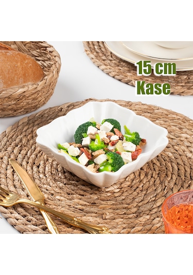 Porsima 1749n Porselen Kase Desenli Derin Salata Kase 15cm