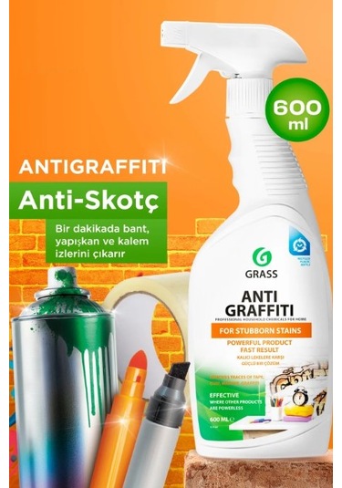 Antigraffiti Temizleyici Bant Yapıştırıcı Marker Ve Mürekkep Leke