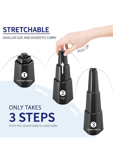 Pazly Çok Fonksiyonlu Otomatik Sinek Kapanı + Pil, Cbtx Teleskopik, İç/dış Mekan Kullanımı, 8x8x12.5/26 Cm