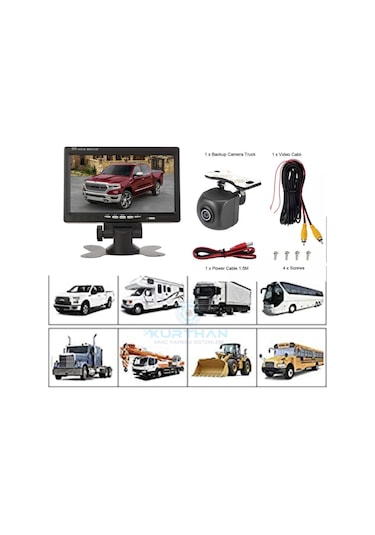 7 İNÇ MONİTÖR + 170 ' GENİŞ AÇI KAMERA SETİ