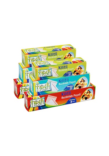 Fresh-Up 3 ü 1 Arada Kilitli Buzdolabı Poşeti Set 6 Parça