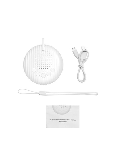Trendooze Taşınabilir Bebek Uyku Makinesi Beyaz Gürültü Ses Makinesi Gri