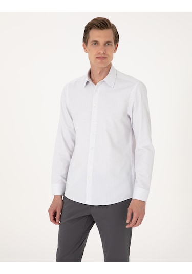 Pierre Cardin Erkek Gri Gömlek Desenli 50307263-vr024 Gri