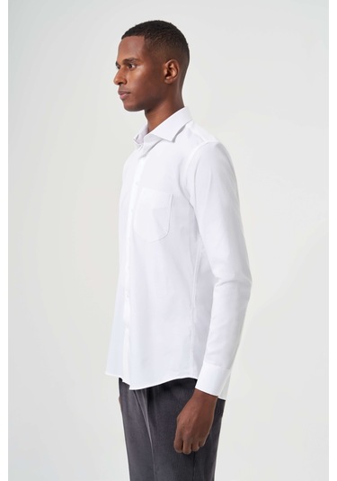Bisse Erkek Regular Fit Klasik Gömlek Beyaz Gm23k232033 D01 Beyaz