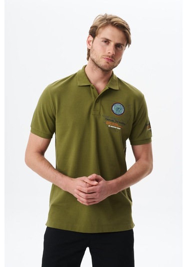 Arma Erkek Regular Fit Baskılı % 100 Pamuk Pike Polo Yaka Tişört Y29374355102 Yeşil