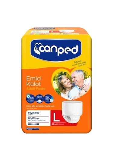 Canped Emici Külot Hasta Bezi Büyük Boy L 30'lu