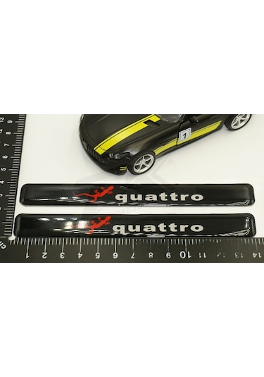 Audi Quattro Gecko Logo 3M 3D Damla Silikon Torpido Ayna Çamurluk