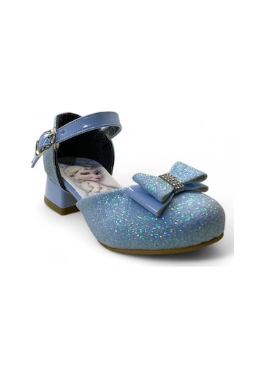 Frozen 23 Kız Çocuk Topuklu Abiye Ayakkabı Mavi