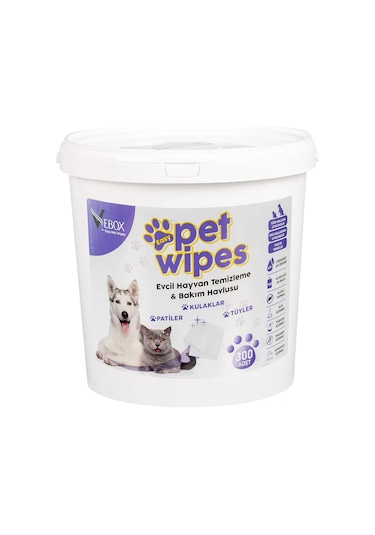 Vebox Easy Pet Wipes Islak Kova Mendil 300 Adet