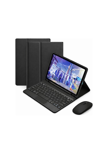 Microcase Xiaomi Poco Pad M1 12.1 İnch Tablet Uyumlu Bluetooth Touchpad Klavye+bluetooth Mouse+standlı Kılıf-bkk7