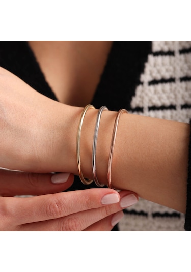 Sembolgold Sarı Altın Esnek Bileklik Elastik Çok Renkli