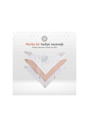 Gezenbebe Hero 3'lü Bebek-çocuk Fular Önlük Seti Pembe