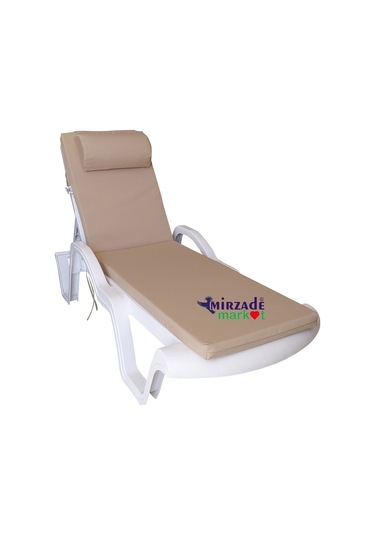 Mirzademarket Şezlong Minderi Lüks Su Geçirmez Kumaş Fermuarlı-A. Bej