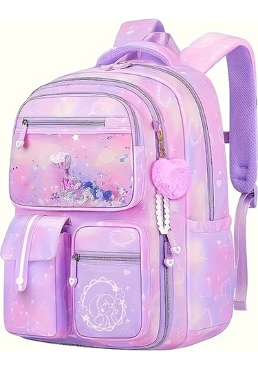 Luckydog Genel Mavi Çanta Öğle Yemeği Çantası Kalem Kutusu Kadın Üç Parça Seti Kapasiteli Degrade Mavi Mavi